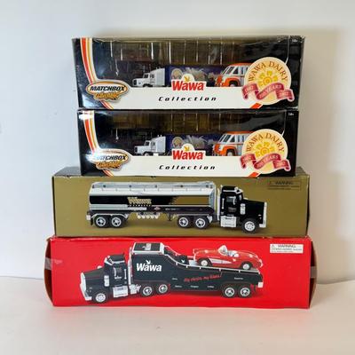 LOT 104: Wawa Tanker Truck, Car Carrier & Matchbox Editions