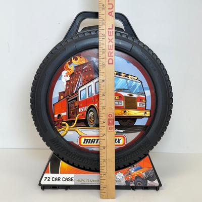 LOT 111: Matchbox Firetruck 72 Car Carrying Toy Case w/ Plenty of Cars