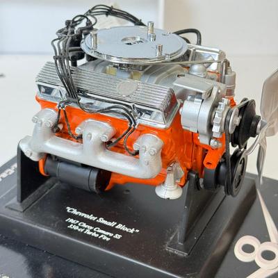 LOT 119: Franklin Mint Precision Models 1:24 Scale 1948 Tucker, Chevrolet Small Block Engine Model & Miro Chevy Pickup Model