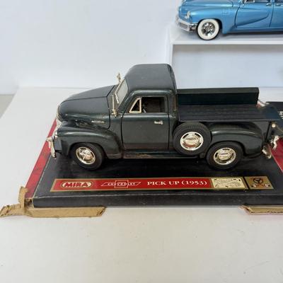 LOT 119: Franklin Mint Precision Models 1:24 Scale 1948 Tucker, Chevrolet Small Block Engine Model & Miro Chevy Pickup Model