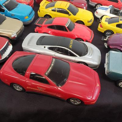 LOT 141: Large Assortment of Plastic Cars & Trucks- Vintage Nascar Racers 808 Flyer, Hot Wheels Flamethrower & More