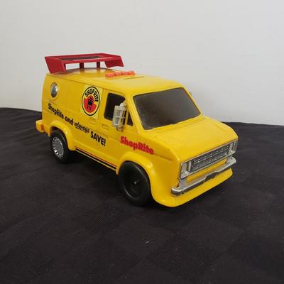 LOT 142: Vintage Shop Rite Tractor Trailers with Collectible Van Bank