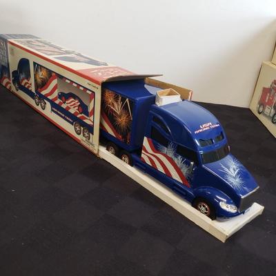 LOT 144: Taylor Trucks Christmas Sears Trucks, USA Racing Team, Peterbilt Long Hauler, 1:18 Scale Limousine & More