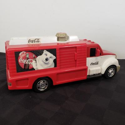 LOT 146: Coca Cola Collectibles-Matchbox New in Package & Toy Truck with Conveyor Belt & Mini Coke Bottles