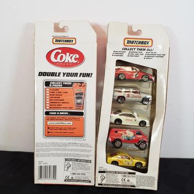 LOT 146: Coca Cola Collectibles-Matchbox New in Package & Toy Truck with Conveyor Belt & Mini Coke Bottles