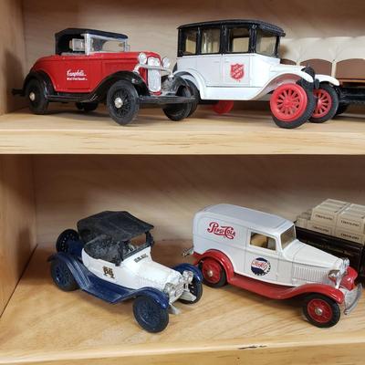 LOT 151: Princeton Gallery Popular Company Branded Trucks on Display Shelf