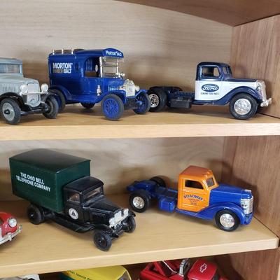 LOT 151: Princeton Gallery Popular Company Branded Trucks on Display Shelf