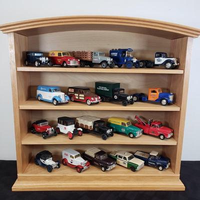 LOT 151: Princeton Gallery Popular Company Branded Trucks on Display Shelf