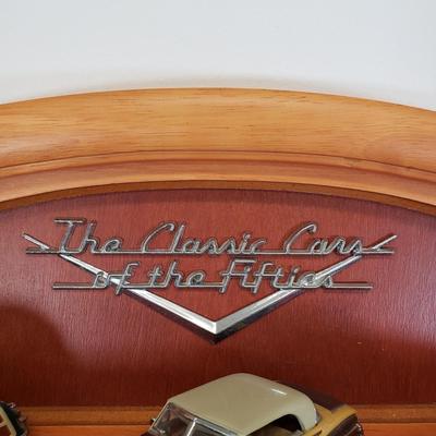 LOT 152: Classic Cars of the Fifties by Franklin Mint with Display Shelf
