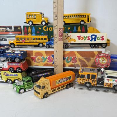 LOT 201: Toys R Us Trucks / Collectibles & More
