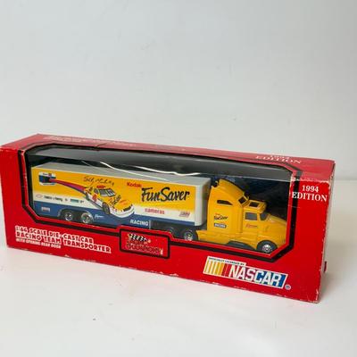 LOT 213: Large Kawasaki Racing Trailer, 1994 Nascar Fun Saver in Box & More