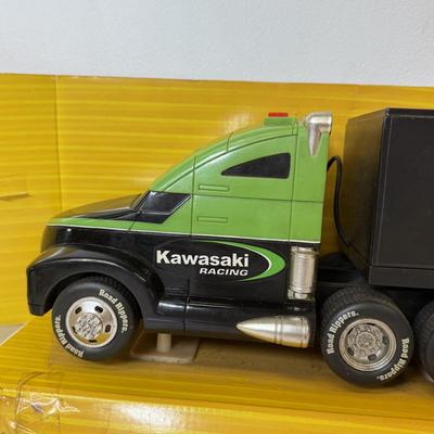 LOT 213: Large Kawasaki Racing Trailer, 1994 Nascar Fun Saver in Box & More