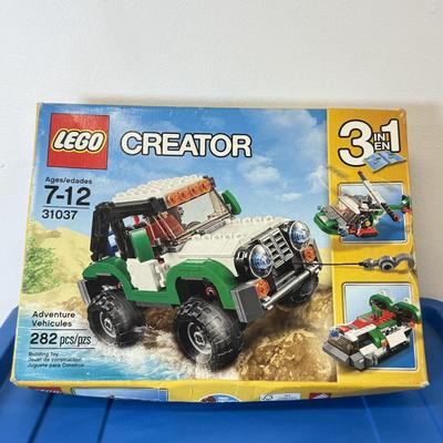 LOT: 214: Lego Collection: 2 Boxes & Bin w/ Loose