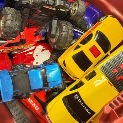 LOT 216: 40 Gallon Tub of Radio Control RC Cars & Remotes