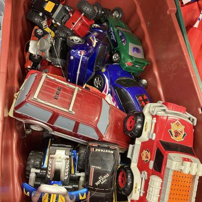 LOT 216: 40 Gallon Tub of Radio Control RC Cars & Remotes