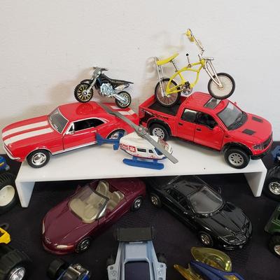 LOT 223: Assortment of Cars, Trucks, Bicycles & Accessories-Different Sizes