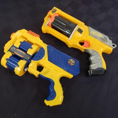 LOT 225: Collection of Nerf Guns, Accessories & More