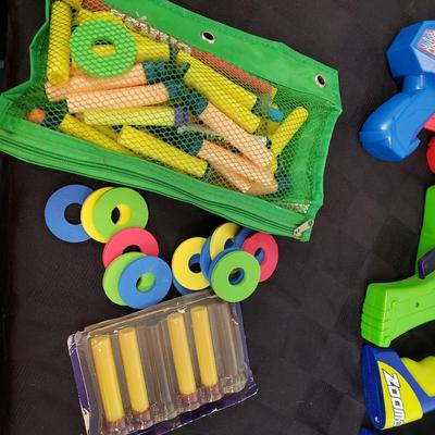 LOT 225: Collection of Nerf Guns, Accessories & More