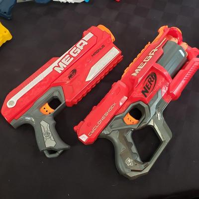 LOT 225: Collection of Nerf Guns, Accessories & More