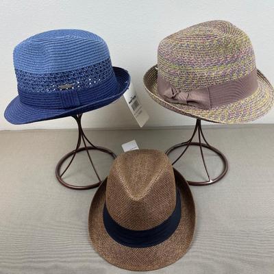 Lot of 3 New Fedora Hats