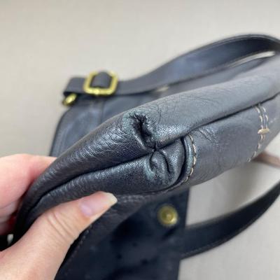 Fossil Black Leather Crossbody Handbag