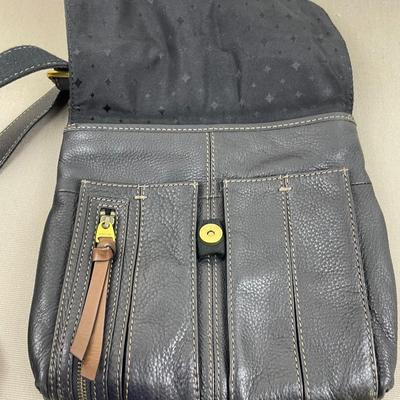 Fossil Black Leather Crossbody Handbag