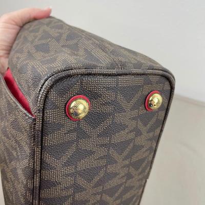 Michael Kors Logo Handbag with Red Handles