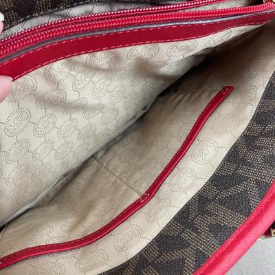 Michael Kors Logo Handbag with Red Handles