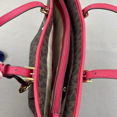 Michael Kors Logo Handbag with Red Handles