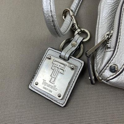 Tiganello Silver Leather Mini Crossbody