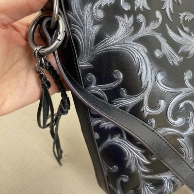 Tiganello black and Silver Leather Crossbody