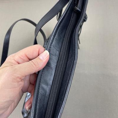 Tiganello black and Silver Leather Crossbody