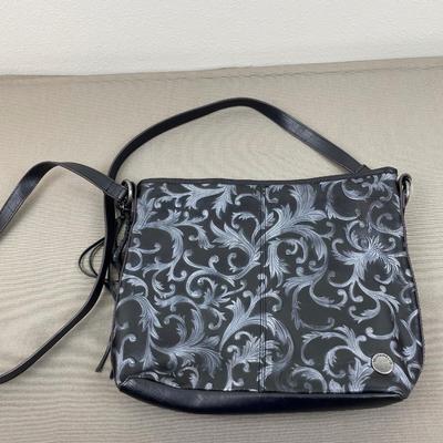 Tiganello black and Silver Leather Crossbody