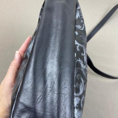Tiganello black and Silver Leather Crossbody