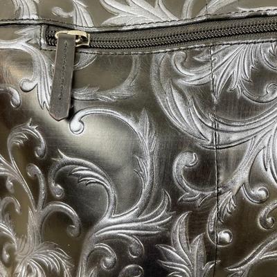 Tiganello black and Silver Leather Crossbody