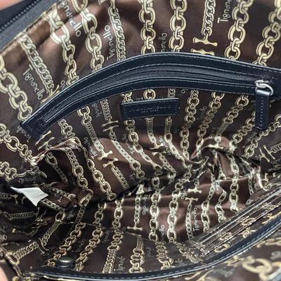 Tiganello black and Silver Leather Crossbody