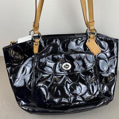 Coach Black Patent Leather Handbag