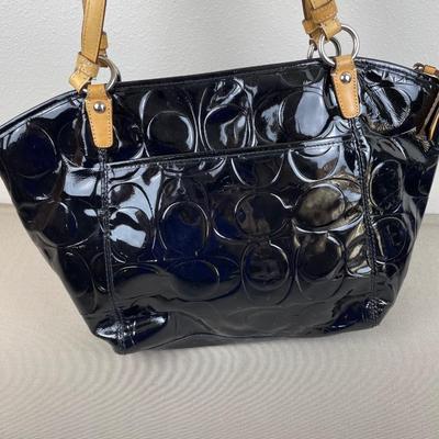 Coach Black Patent Leather Handbag