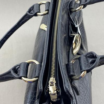 New Anais Gvani Black Croc Satchel