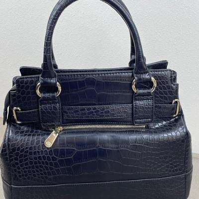 New Anais Gvani Black Croc Satchel