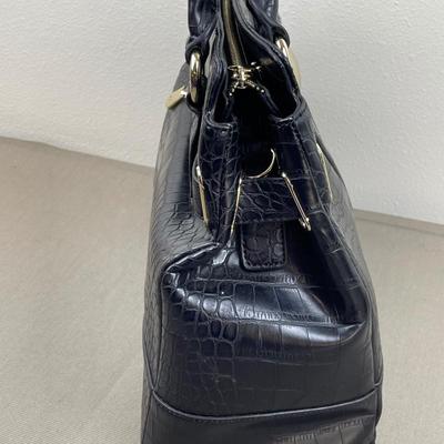 New Anais Gvani Black Croc Satchel