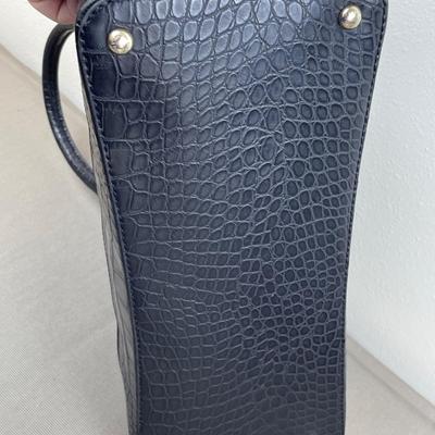 New Anais Gvani Black Croc Satchel