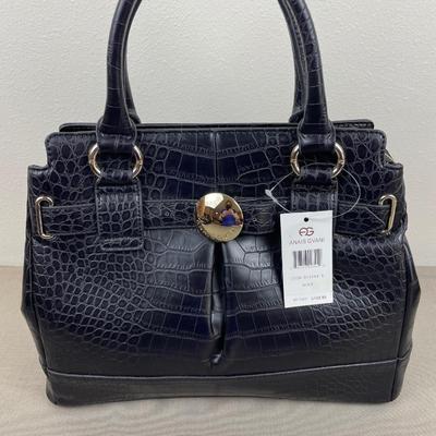 New Anais Gvani Black Croc Satchel