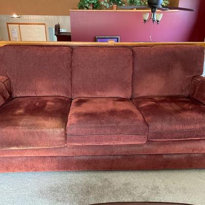 Brown fabric couch