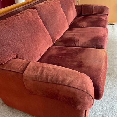 Brown fabric couch