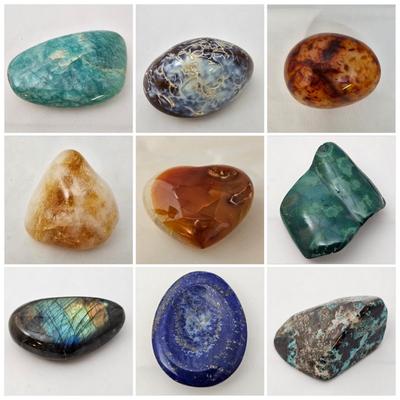 Polished Stones Including Carnelian, Lapis, Moonstone & More (B2-JS)