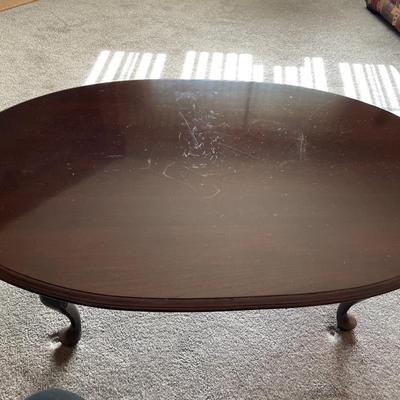Oval coffee table and end table