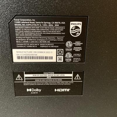 Philips 42” tv with Vizio Sound bar and Samsung DVD player