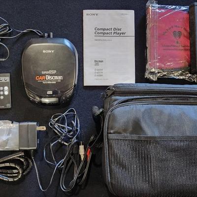 Sale Photo Thumbnail #70: Sony Super ESP Car Discman D-838K Portable CD Player w/ Remote Car Kit & Case.

Will receive all items pictured as is.