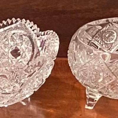Two Clark Cut Crystal Bowls
